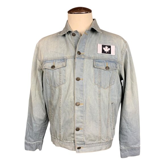 the Tragically Hip Denim Jean Jacket, Reworked, Upcycled, Canadian Rock Size Med - Picture 2 of 4